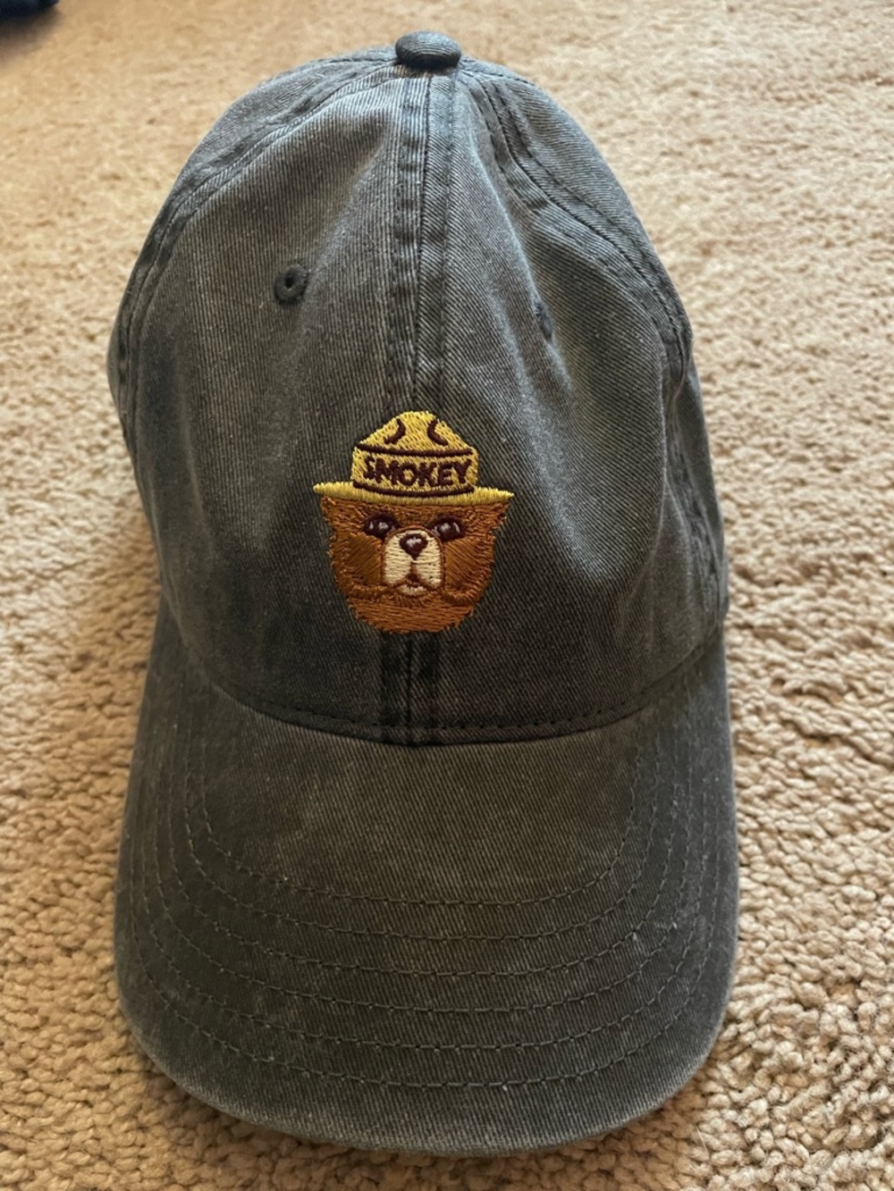 MAD Engine Dark Gray Smokey Bear Embroidered Cap
